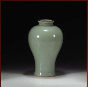 18th C. Chinese Celadon Meiping vase