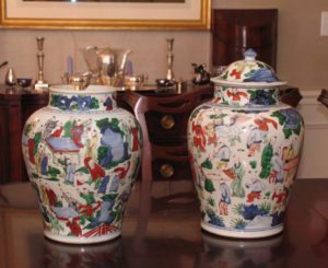 Chinese Transitional Period Wucai Jars