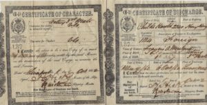 Liverpool discharge certificate for Francis Afred Moreland.